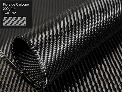 Fibra de carbon Twill 200 g/m2- 1000 mm